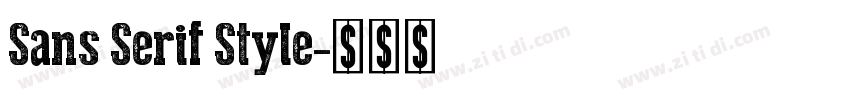 Sans Serif Style字体转换